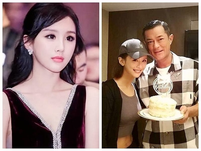 陈静亲自为老板做蛋糕,两人合影时表现十分亲密|古天乐|陈静_新浪新闻