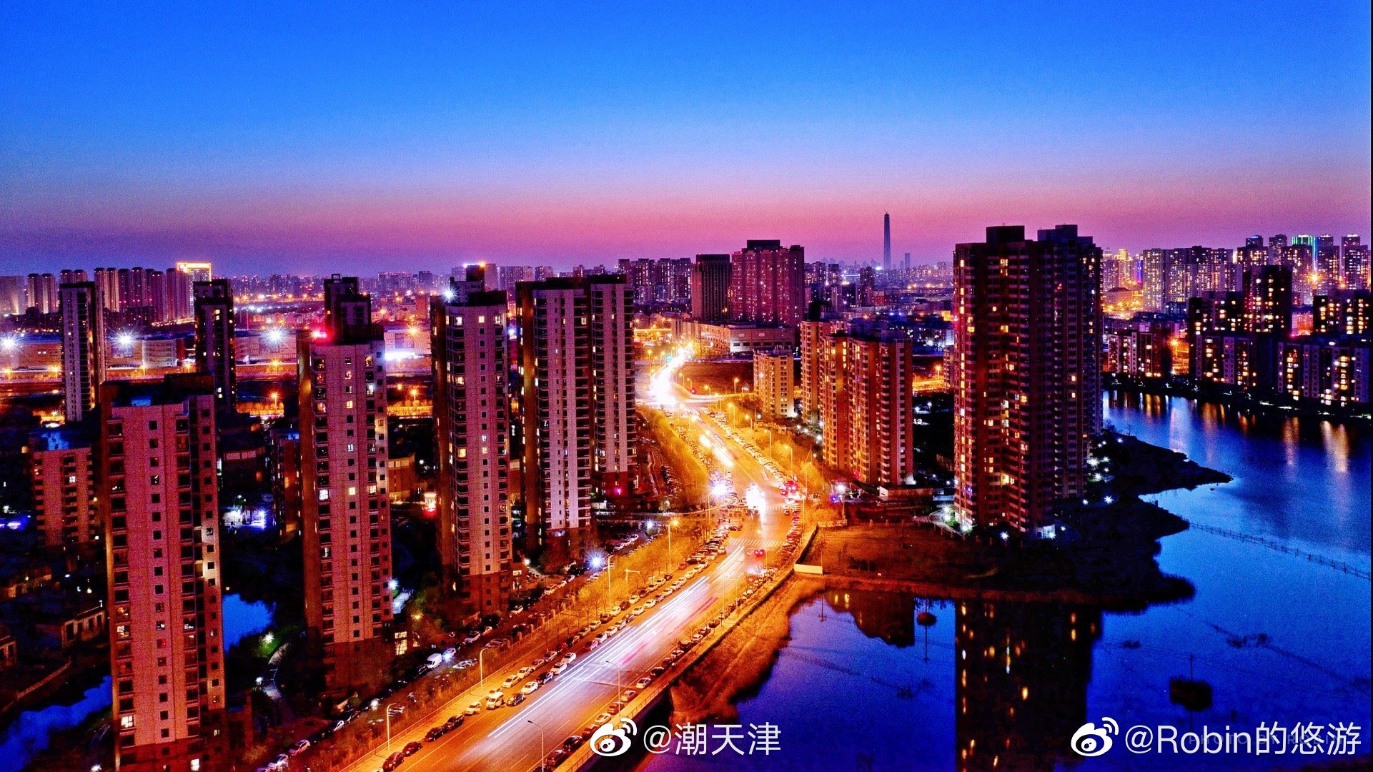 璀璨绚烂,五光十色的津城夜景(by@robin的悠游 )