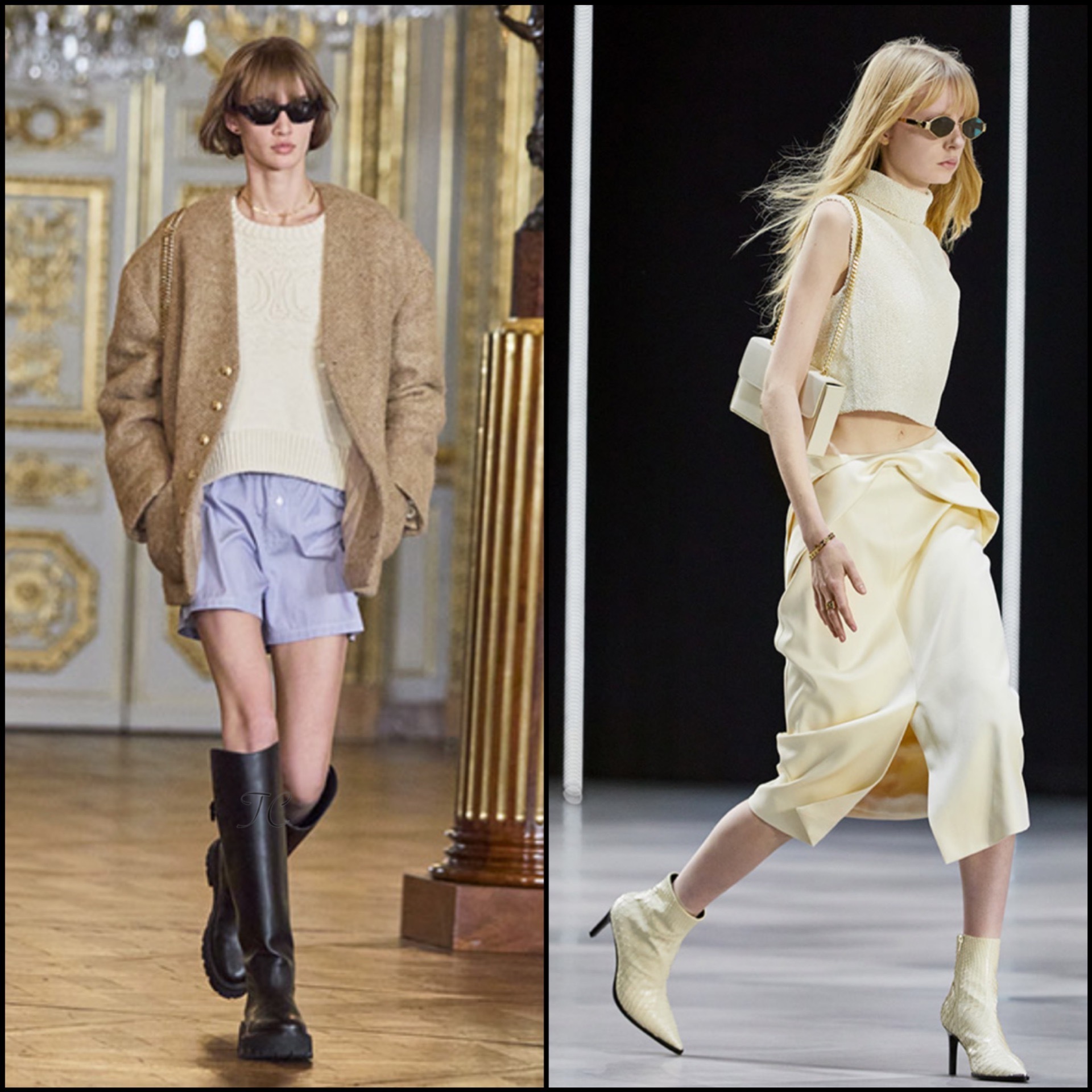 celine2022冬季女装系列飒气女郎走路带风