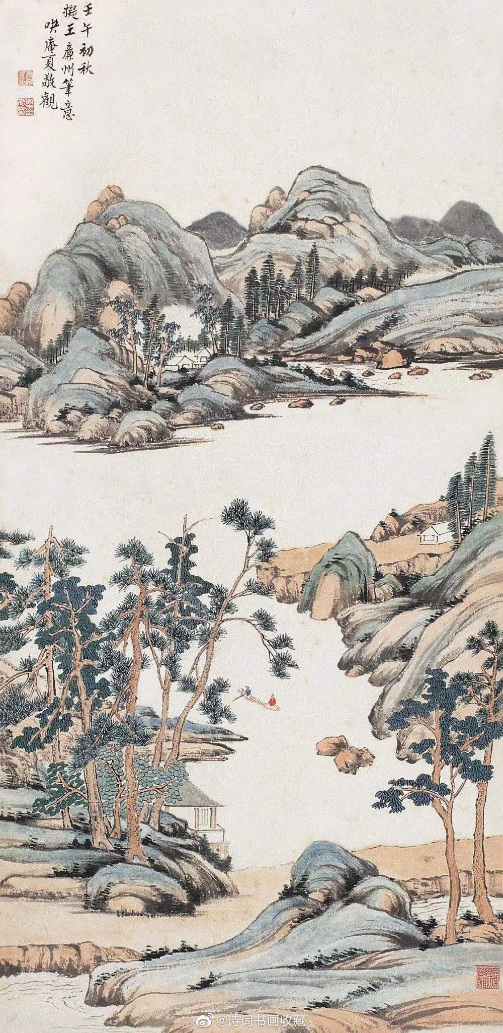 夏敬观山水,清气怡人