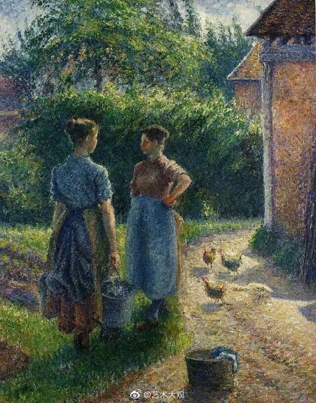 毕沙罗乡村生活油画作品欣赏