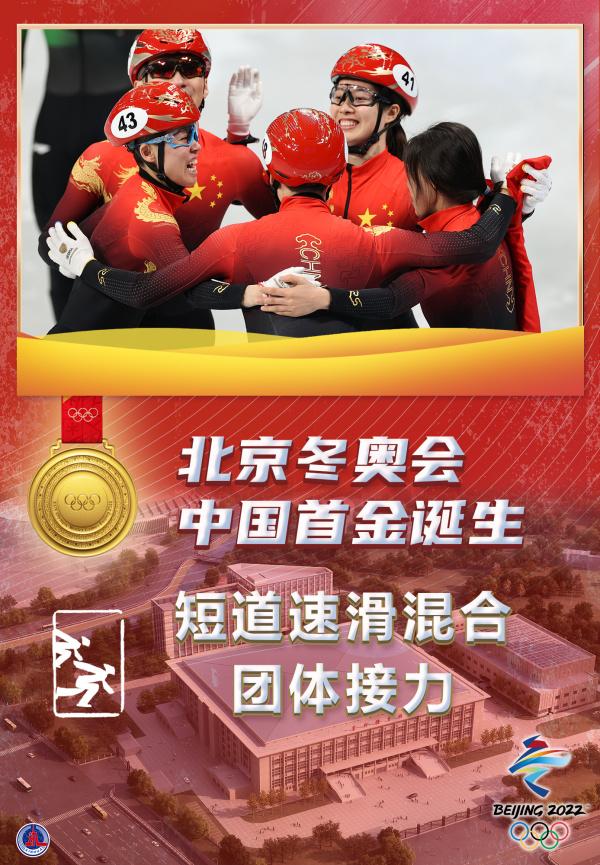 新华社图表,北京,2022年2月5日海报:北京冬奥会中国首金诞生2月5日,在