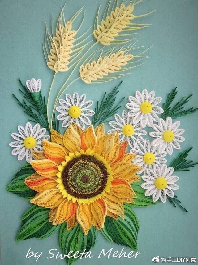 妙手生花,美到极致的手工衍纸diy__财经头条