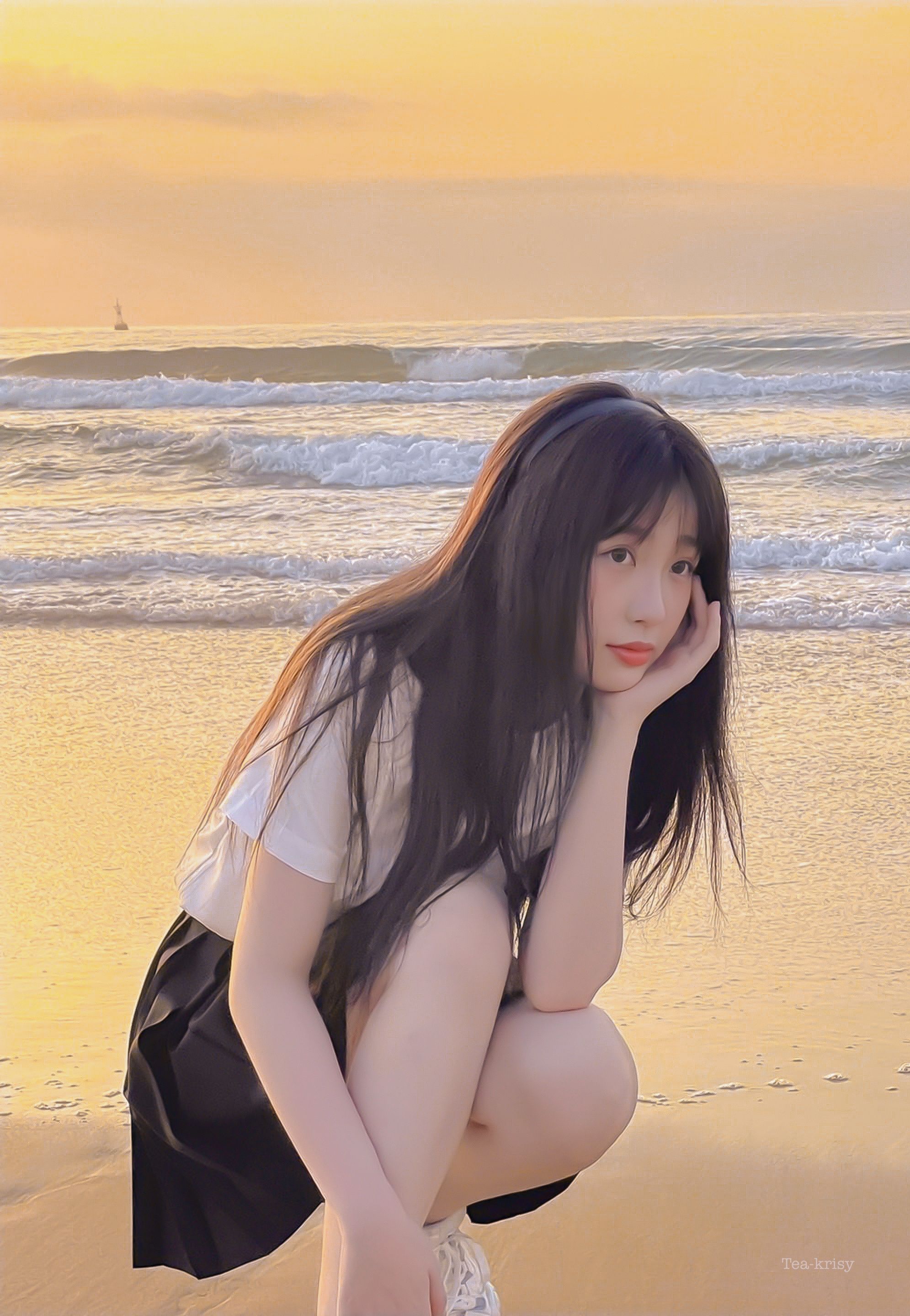 虞书欣林小宅海边看日出__财经头条