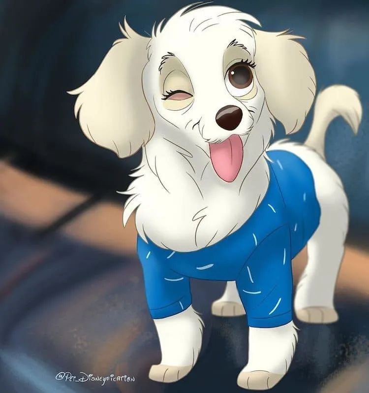 插画家破解迪士尼画风创作的卡通动物67可爱极了