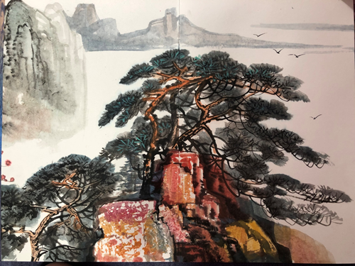 当代著名画家曲东良山水册页欣赏