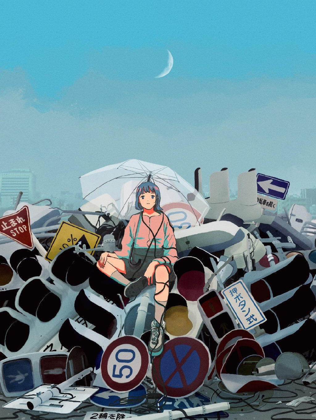 小清新又不失个性的人物插画，色彩浓郁，色调柔和且氛围感强休闲区蓝鸢梦想 - Www.slyday.coM