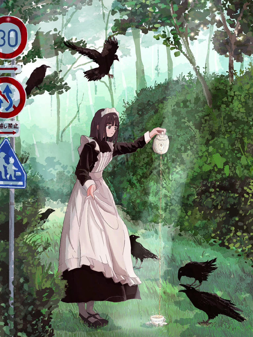 小清新又不失个性的人物插画，色彩浓郁，色调柔和且氛围感强休闲区蓝鸢梦想 - Www.slyday.coM