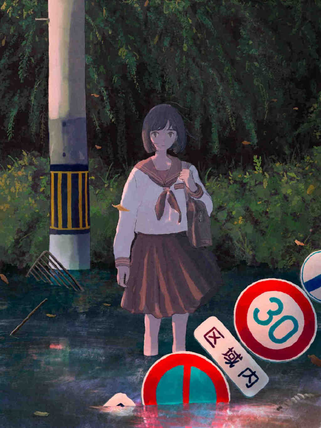 小清新又不失个性的人物插画，色彩浓郁，色调柔和且氛围感强休闲区蓝鸢梦想 - Www.slyday.coM