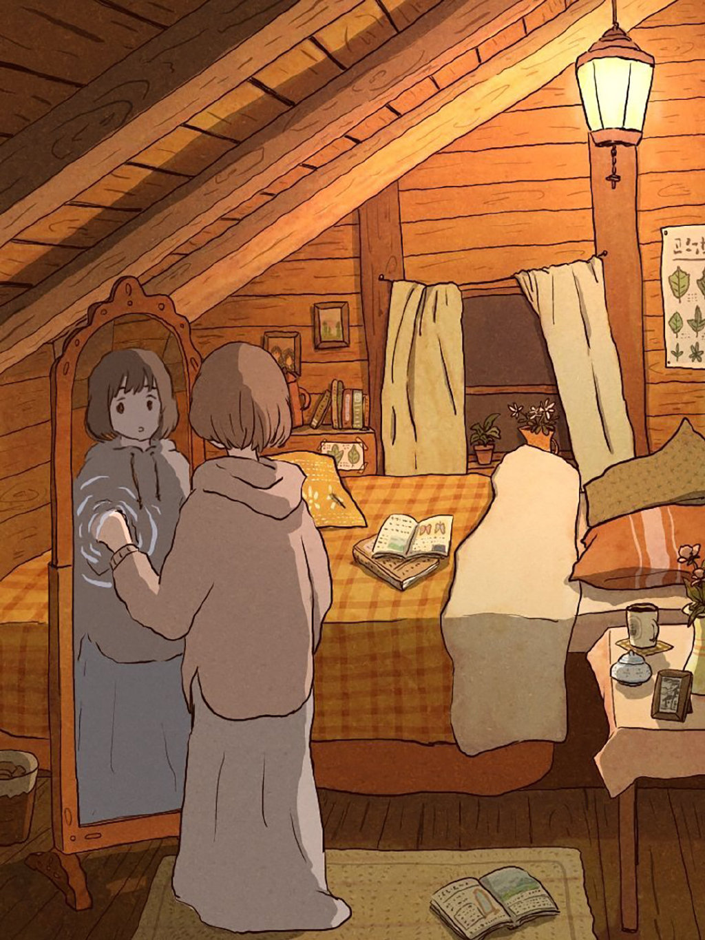 小清新又不失个性的人物插画，色彩浓郁，色调柔和且氛围感强休闲区蓝鸢梦想 - Www.slyday.coM