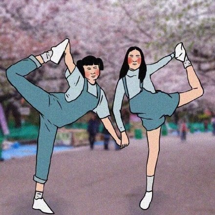 沙雕姐妹合照姿势艾特你家闺蜜学起来吧