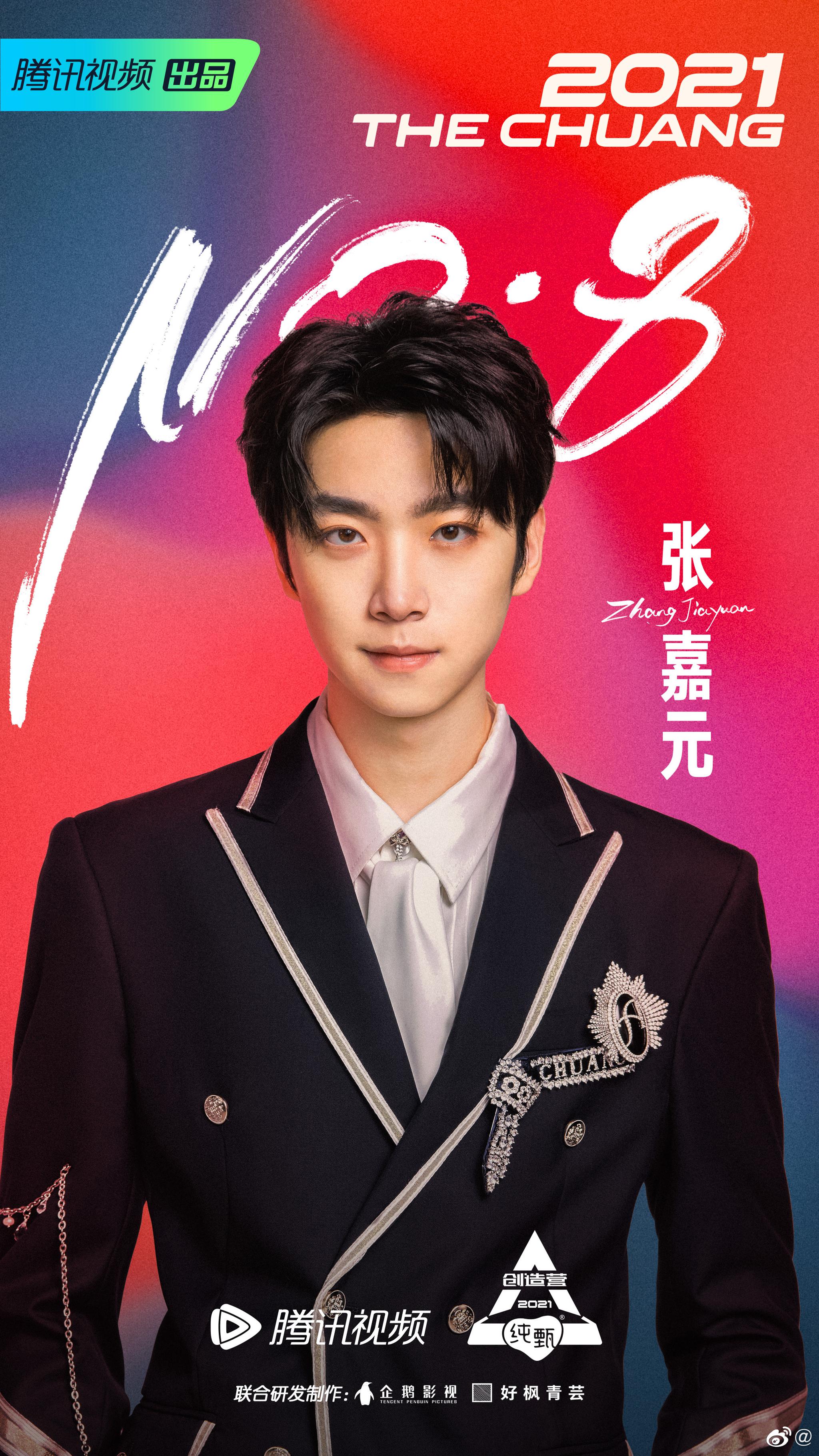 恭喜创造营2021张嘉元以第8名成团