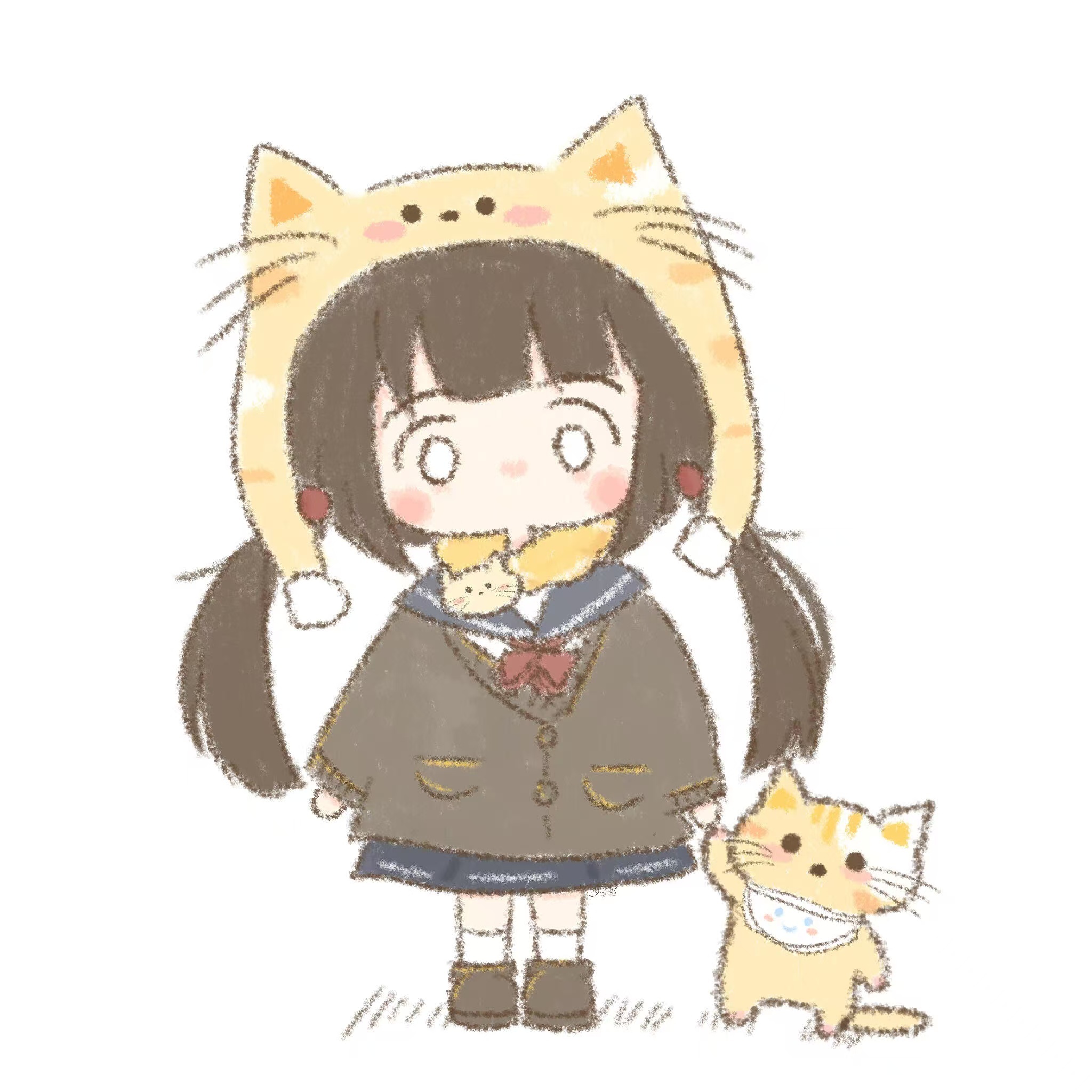 真的超可爱呀插画头像