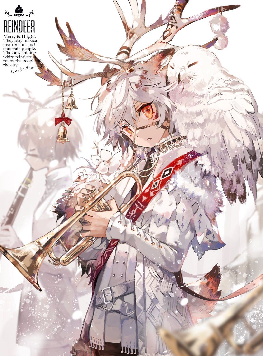 画风精致的动物拟人化少年插画对于毛发质感的刻画真是绝了