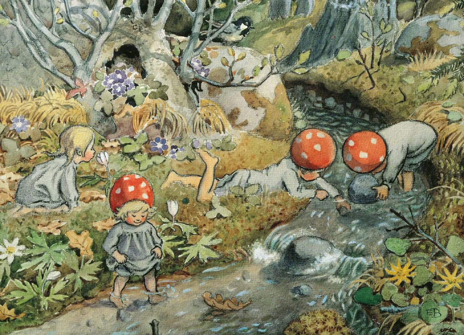 1910年瑞典插画家elsa beskow创作的儿童绘本《森林之子》