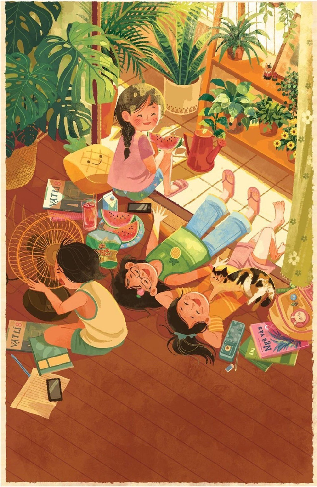 温暖治愈的儿童绘本场景插画,每幅画都洋溢着儿时美好的时光__财经