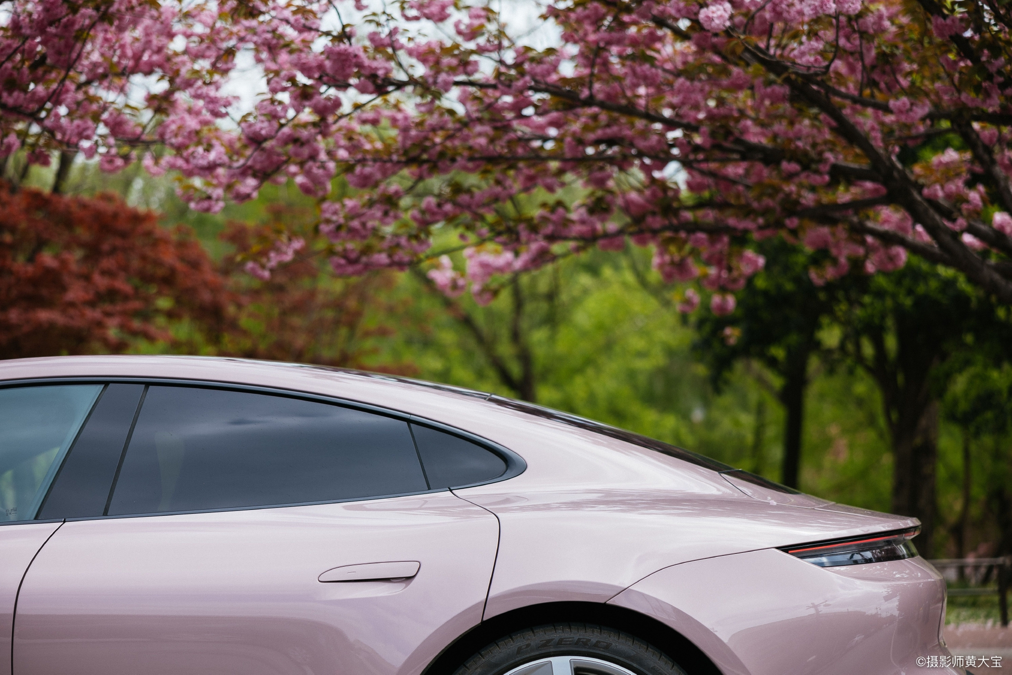 保时捷 taycan |在春天和冰莓粉撞了个满怀