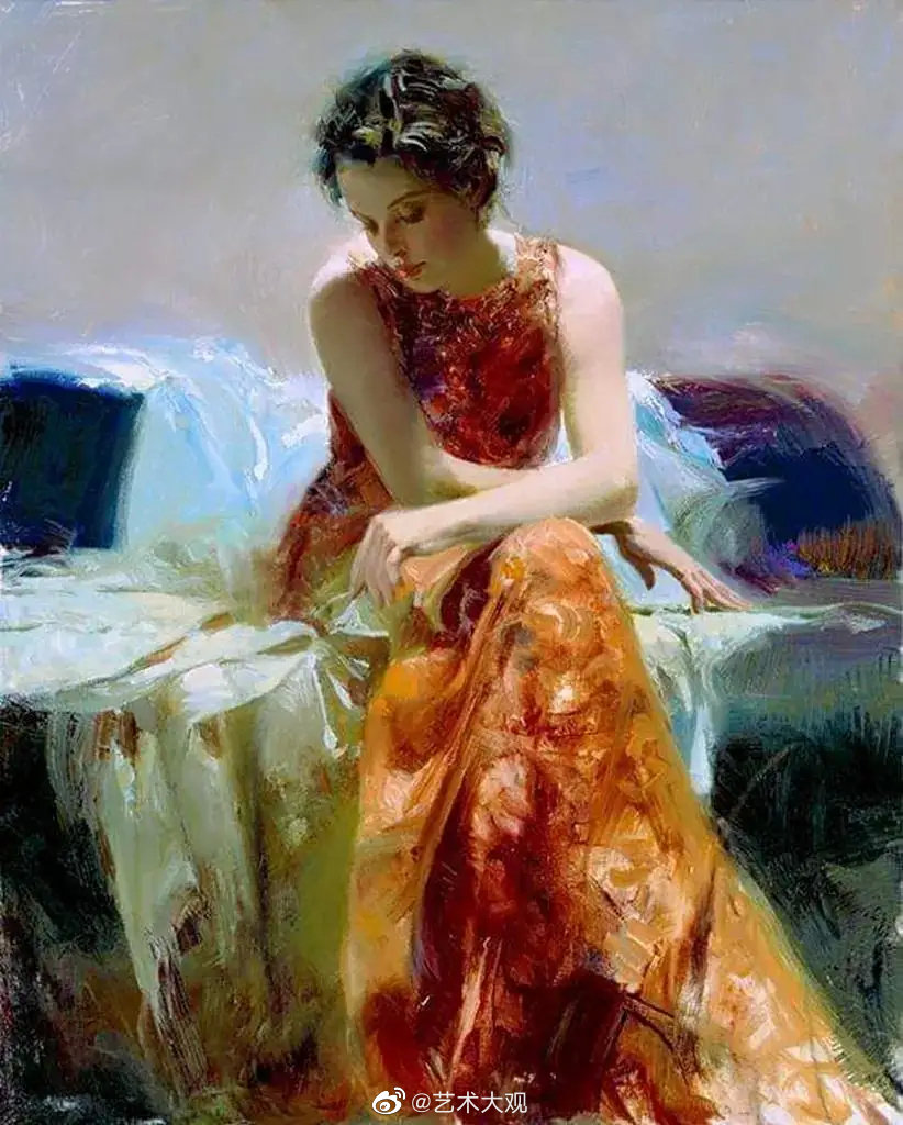 意大利画家皮诺·德埃尼pino daeni油画人物作品专辑__财经头条