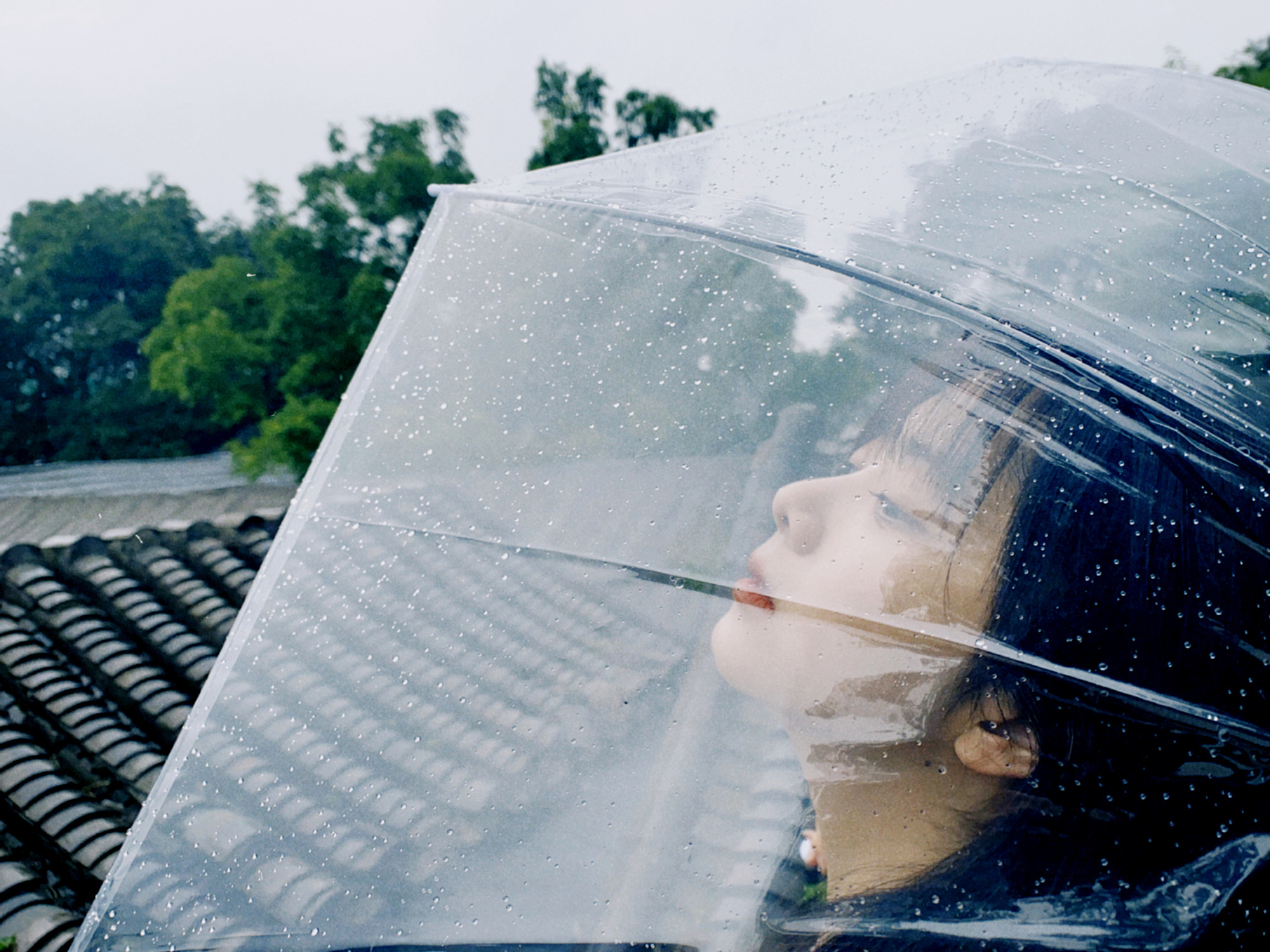 谭松韵雨天氛围照,最美的不是下雨天,是姐姐甜甜的笑脸_高清图集_新浪