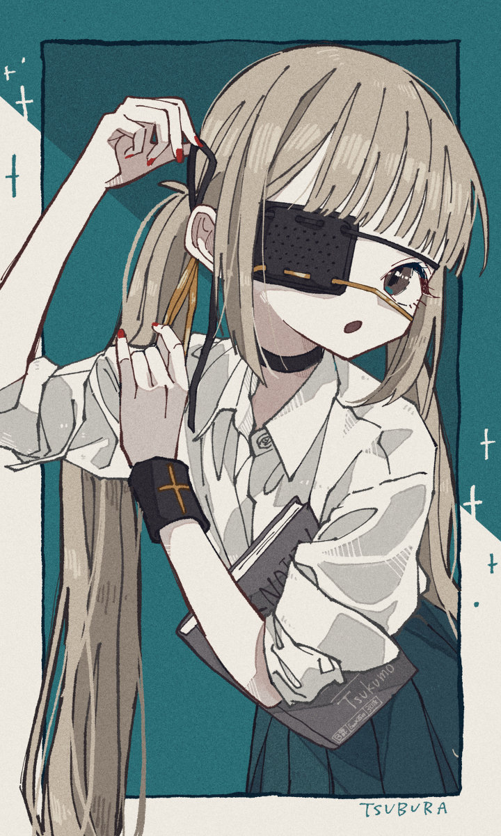 2/ 9插画师九十九円的一组少女插画,线条简约干练