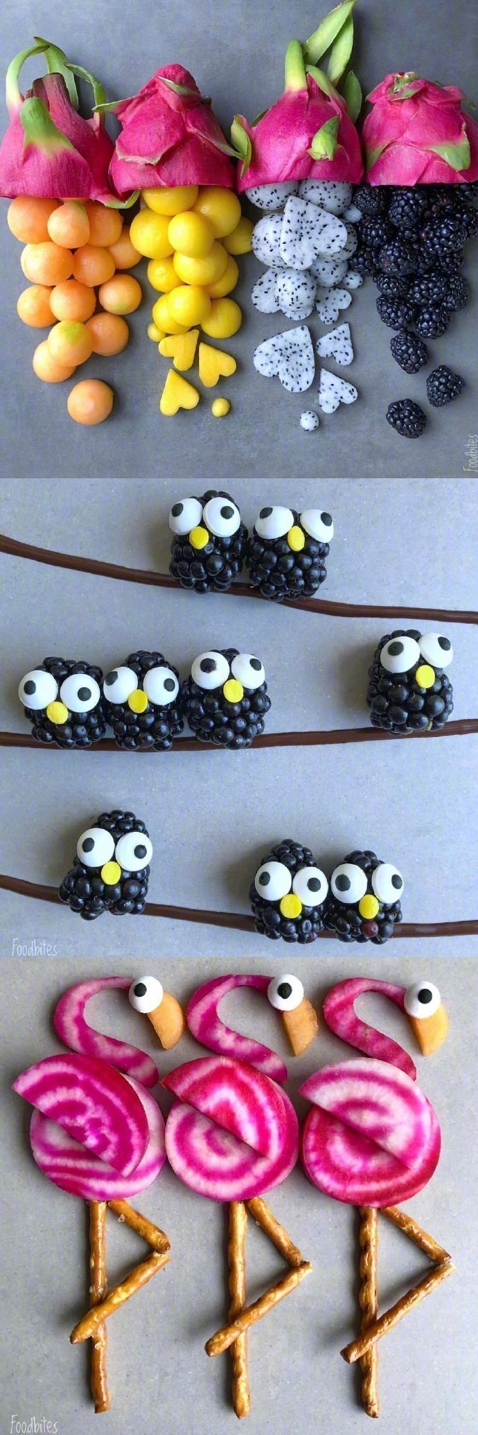 可爱有趣的水果拼盘,好有创意 ins:foodbites|水果_新浪新闻