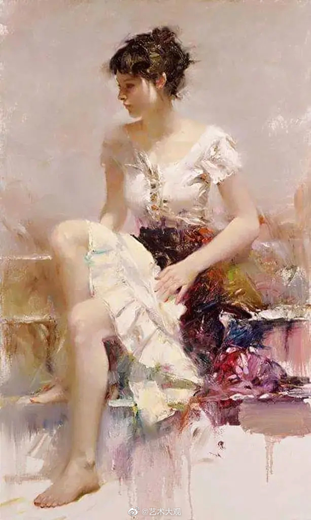 意大利画家皮诺·德埃尼pino daeni油画人物作品专辑__财经头条