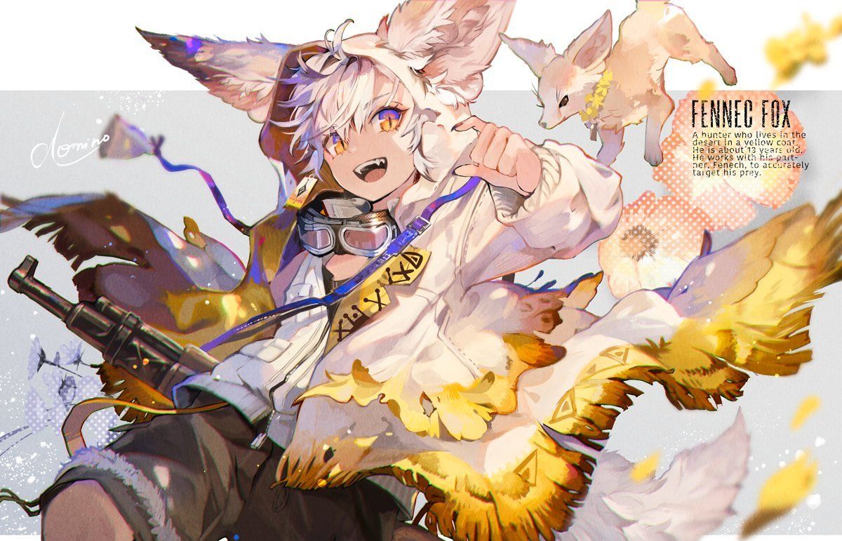 画风精致的动物拟人化少年插画对于毛发质感的刻画真是绝了