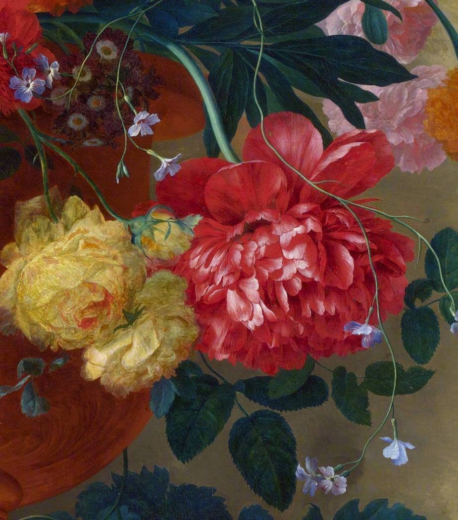 17世纪荷兰画家 jan van huysum 67植物花卉油画,细节真绝!