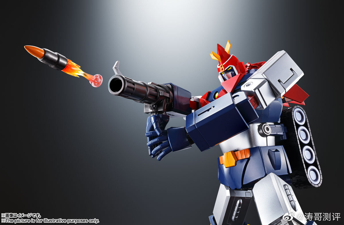 万代dx超合金魂系列的这款超电磁侠波鲁吉斯v,全高达到了36cm
