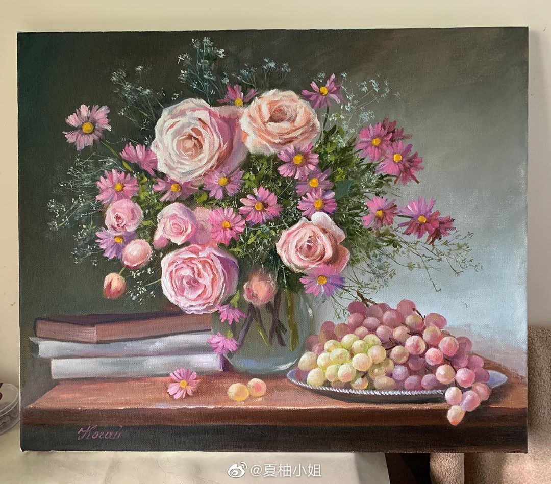 超美腻的油画花束