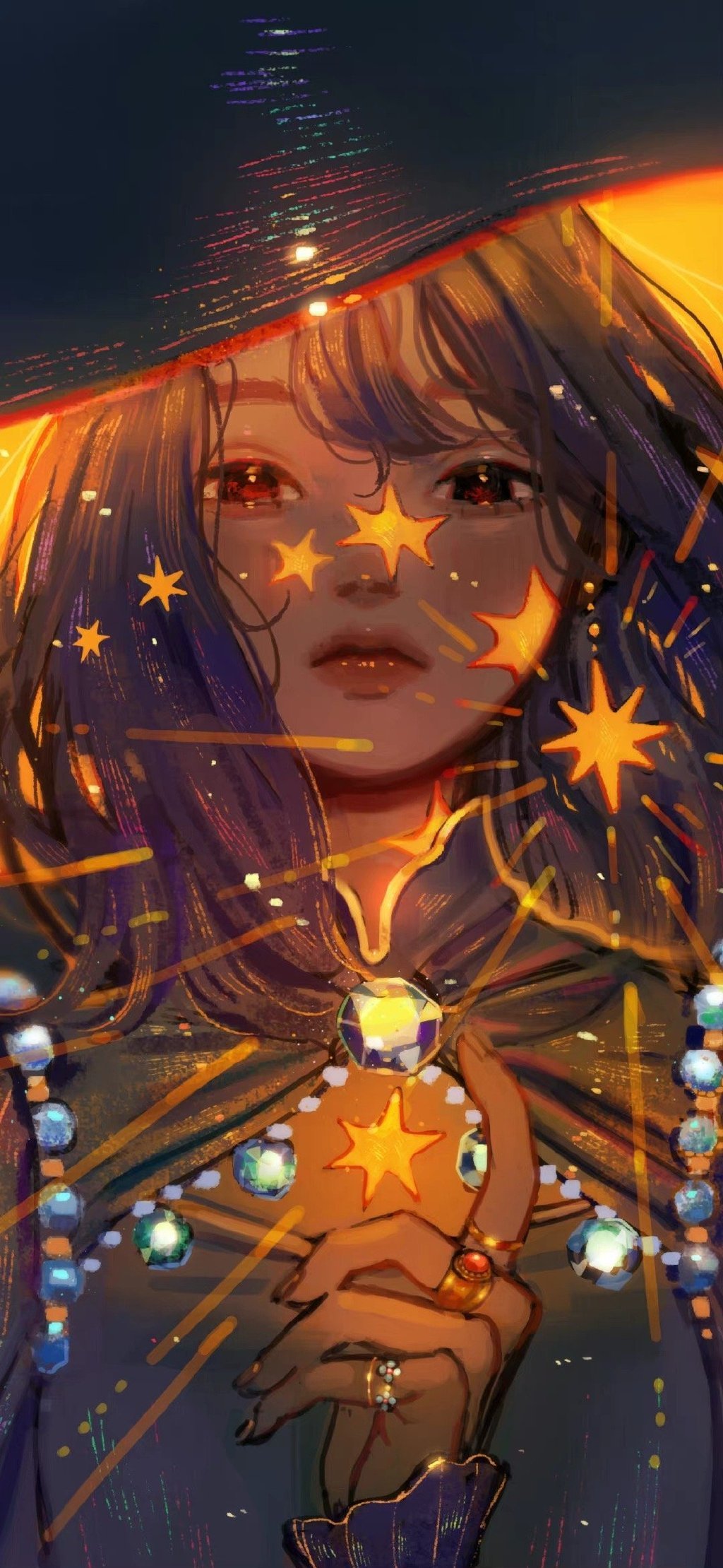 日本插画师 aki_a0623梦幻的唯美人物插画