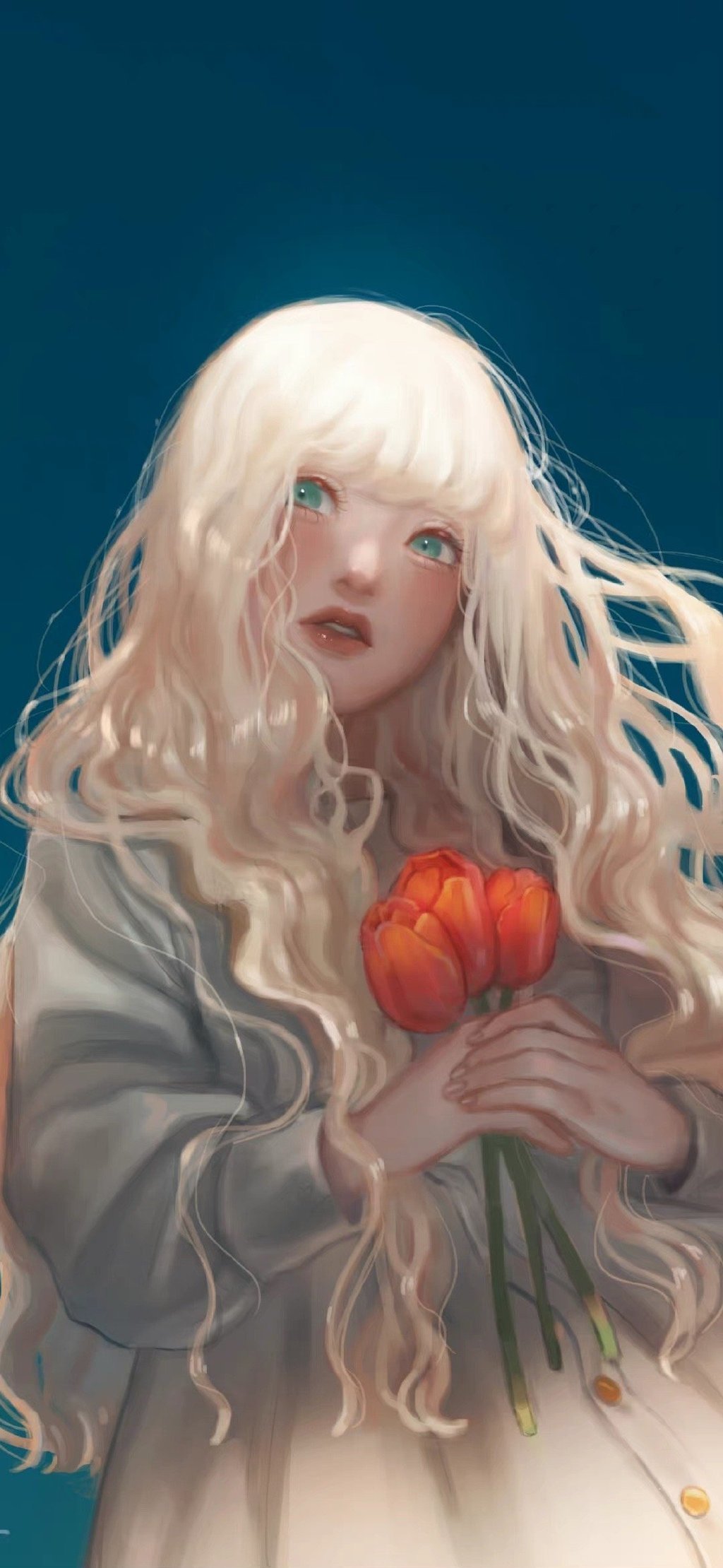 日本插画师 aki_a0623梦幻的唯美人物插画