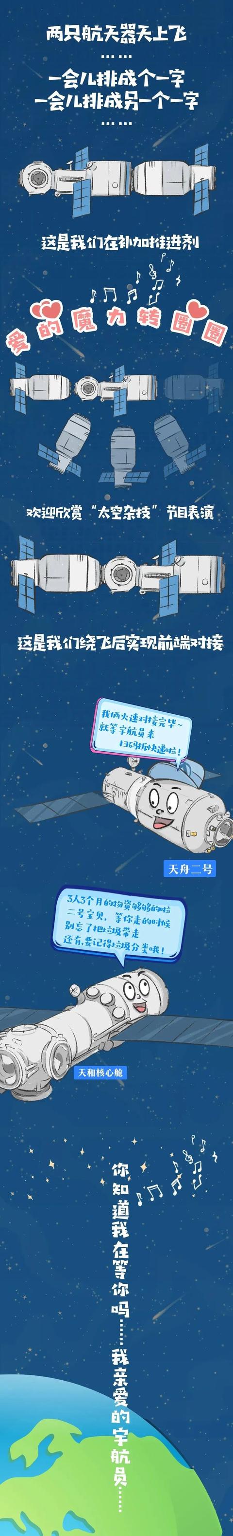 叮天舟二號太空快遞已發貨天和太空艙請注意查收