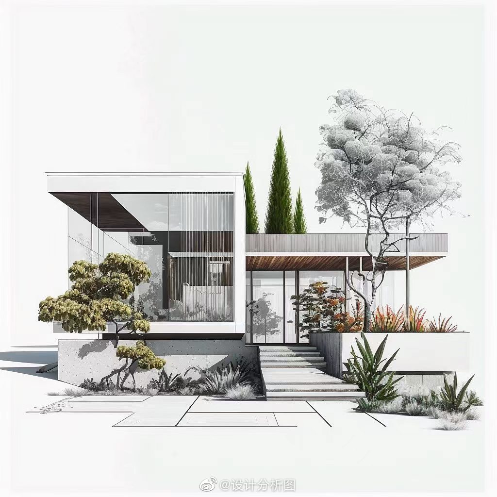 建筑设计立面表现图纸