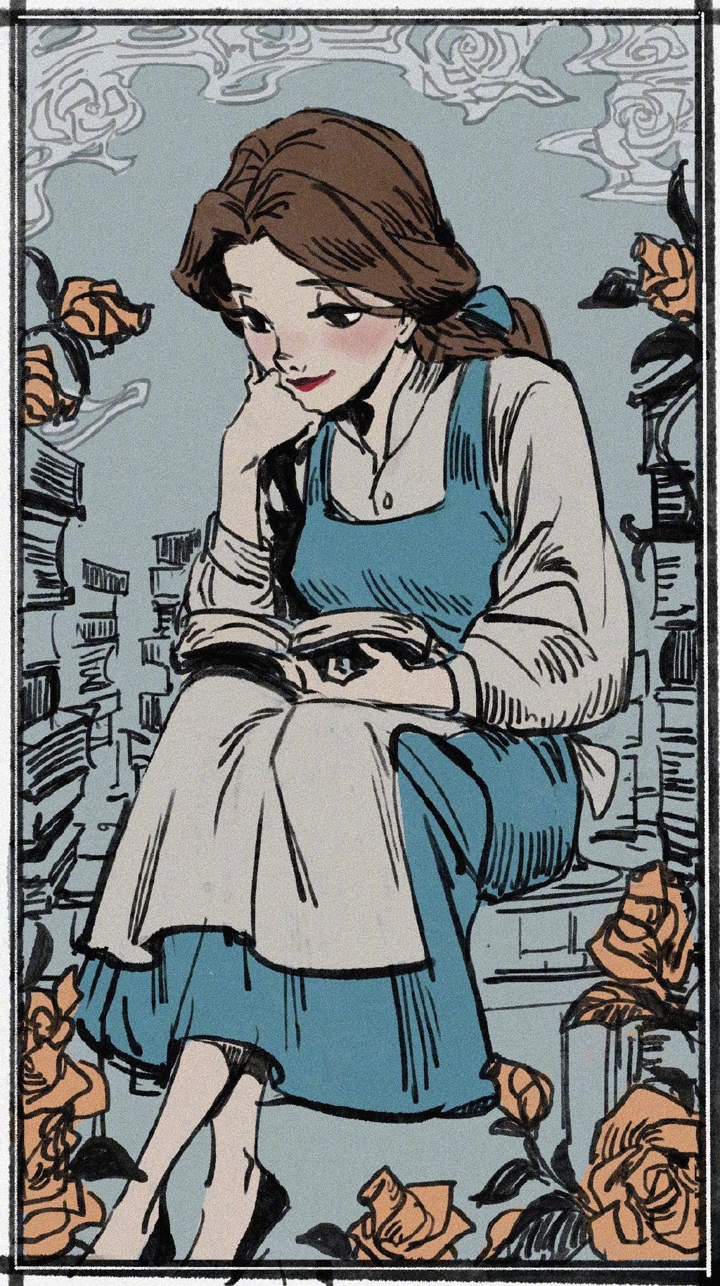 插画师 msofkmt绘制的迪士尼公主,画风太美了_高清图集_新浪网