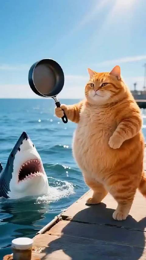 胖橘迷上了海鲜AI胖橘猫视频搞怪|胖橘猫|猫_新浪新闻