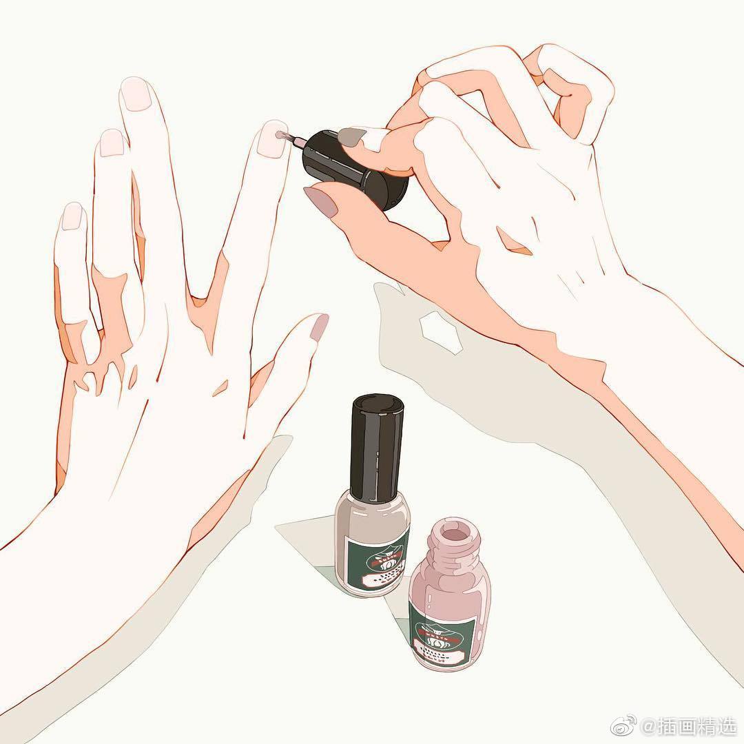 女性局部特写插画作品 风格很唯美 来自插画师misaki