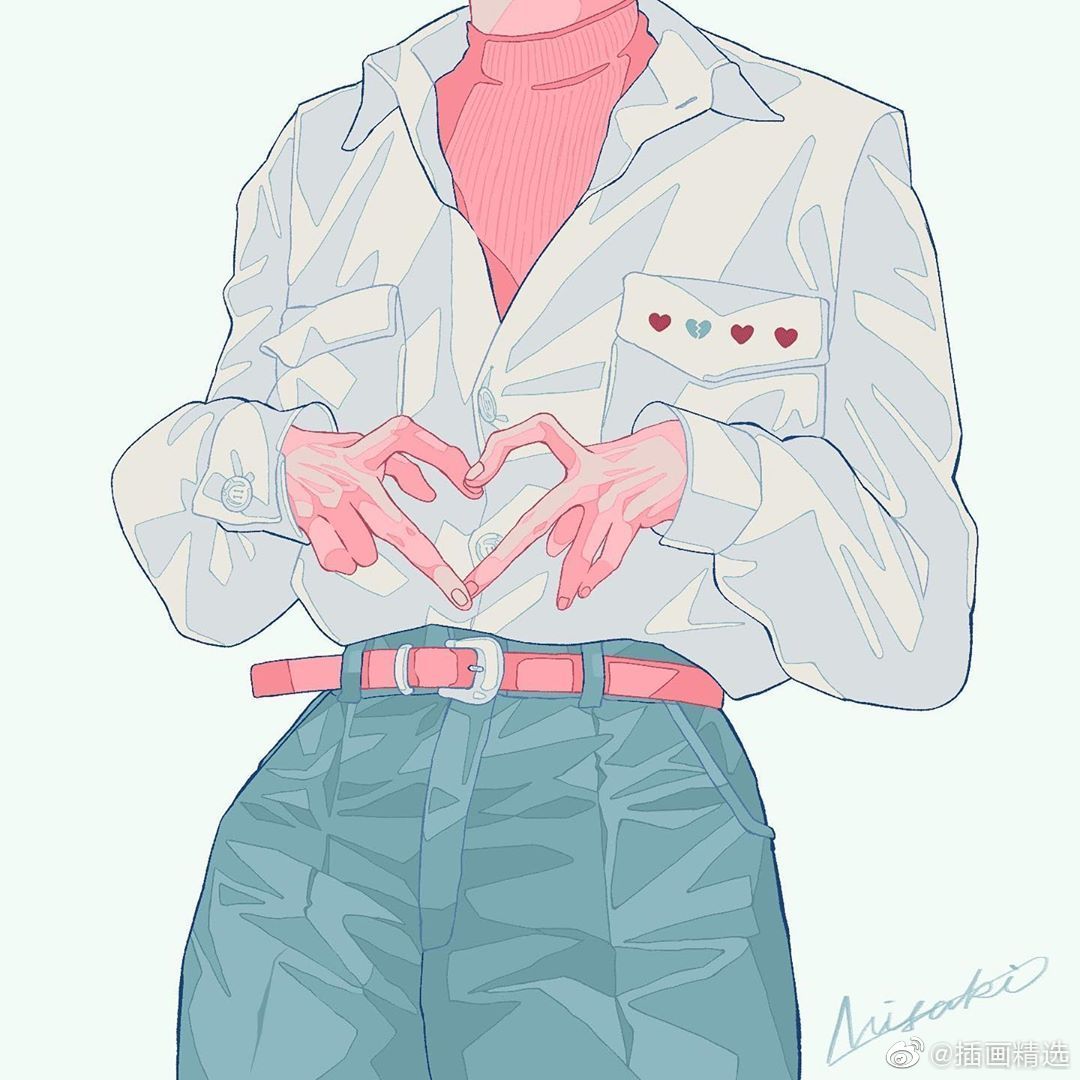 女性局部特写插画作品 风格很唯美 来自插画师misaki