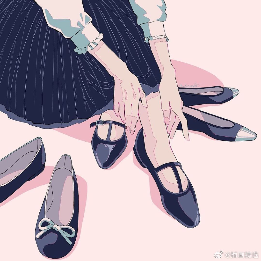 女性局部特写插画作品 风格很唯美 来自插画师misaki