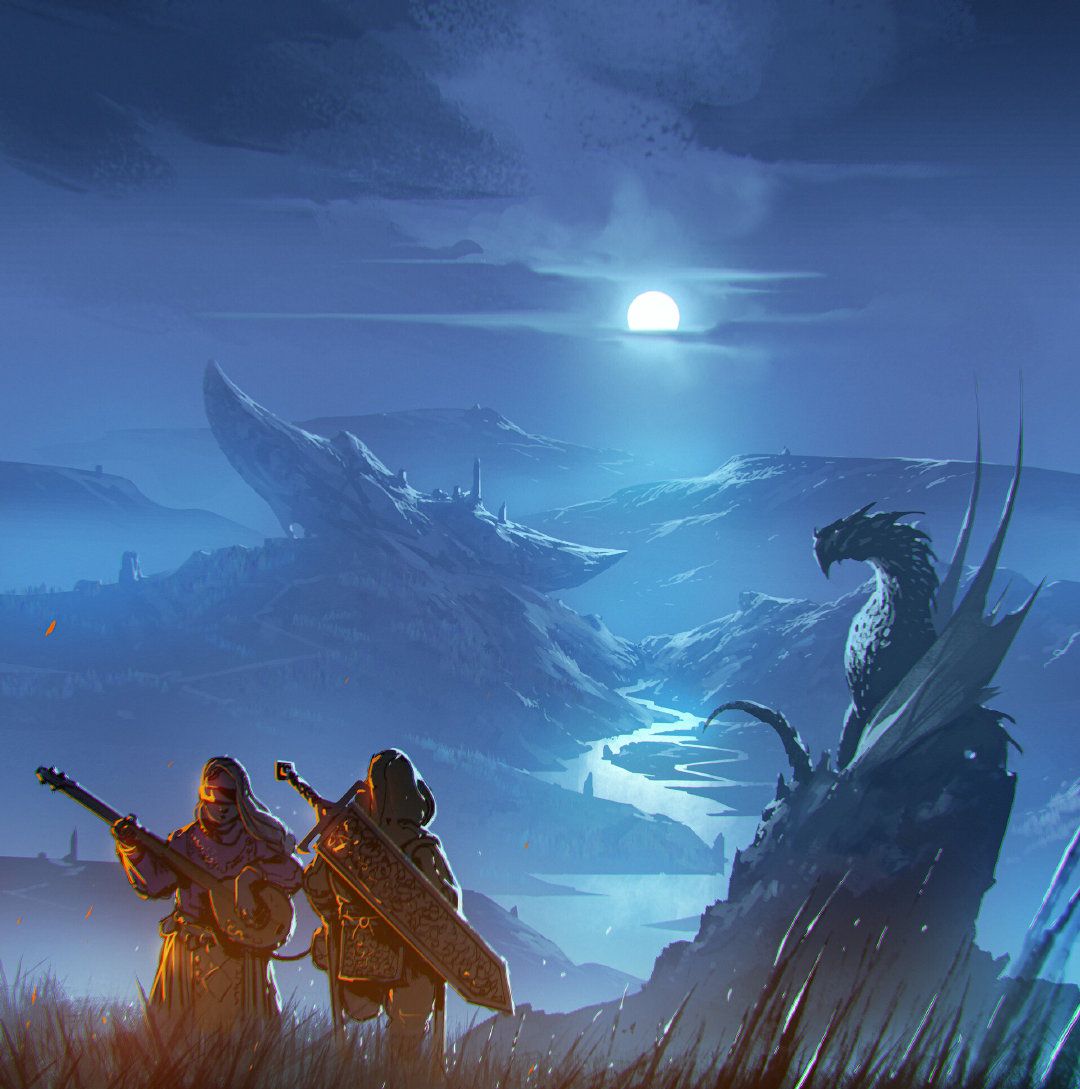 气势恢弘大气的异兽战争cg概念插画画面极具视觉冲击力