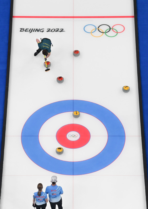 （北京冬奥会）冰壶——混双循环赛：美国队胜澳大利亚队休闲区蓝鸢梦想 - Www.slyday.coM