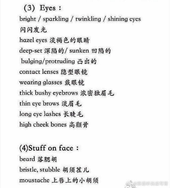 如何用英语一分钟完整描述一个人