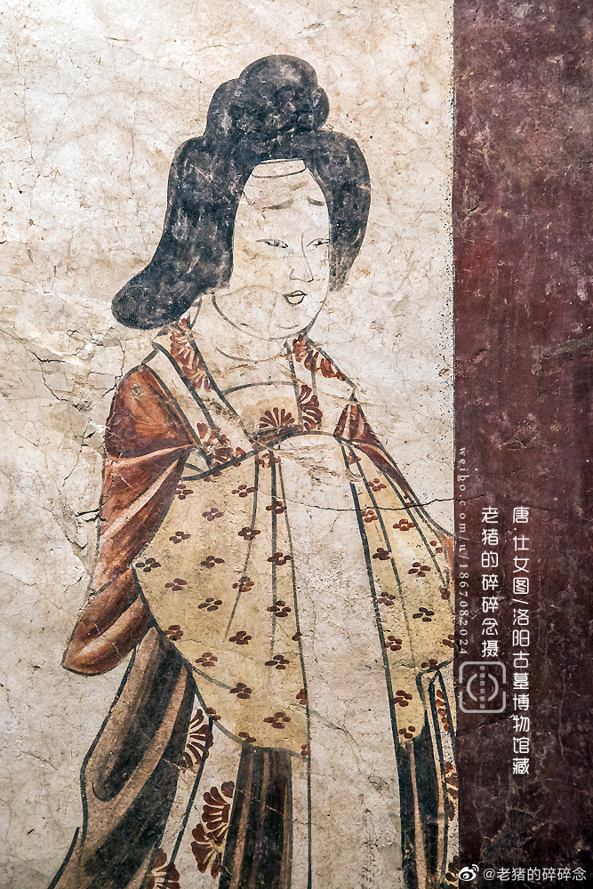 仕女壁画/洛阳古墓博物馆 2000年出土于河南安阳赵逸公墓_高清图集
