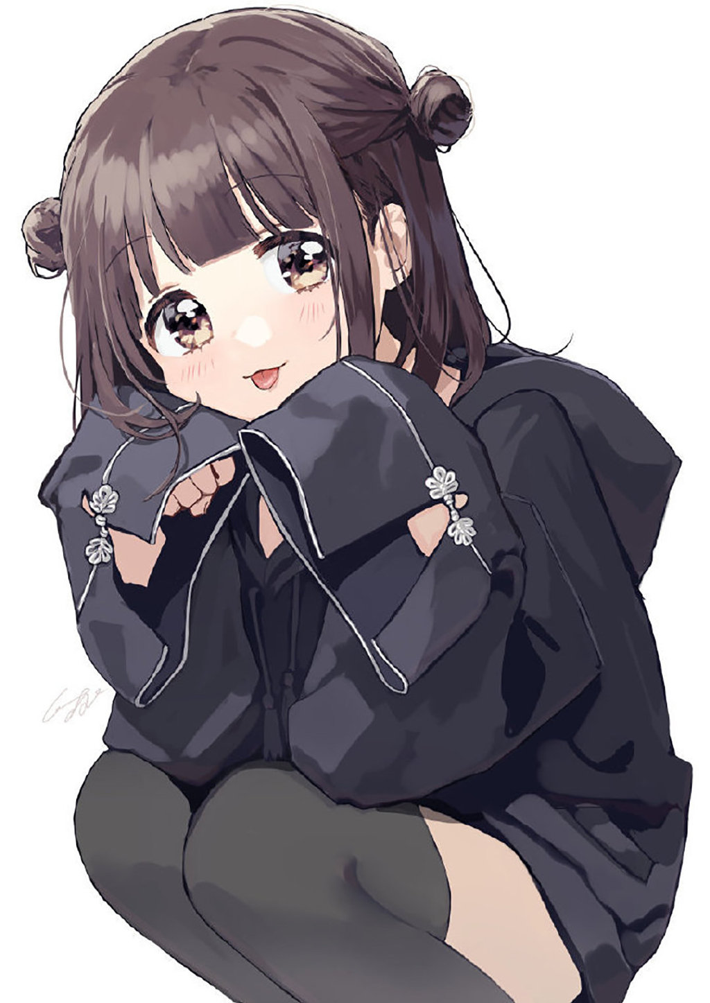 甜美清新的二次元萌甜少女插画,blingbling的大眼睛太美了|二次元