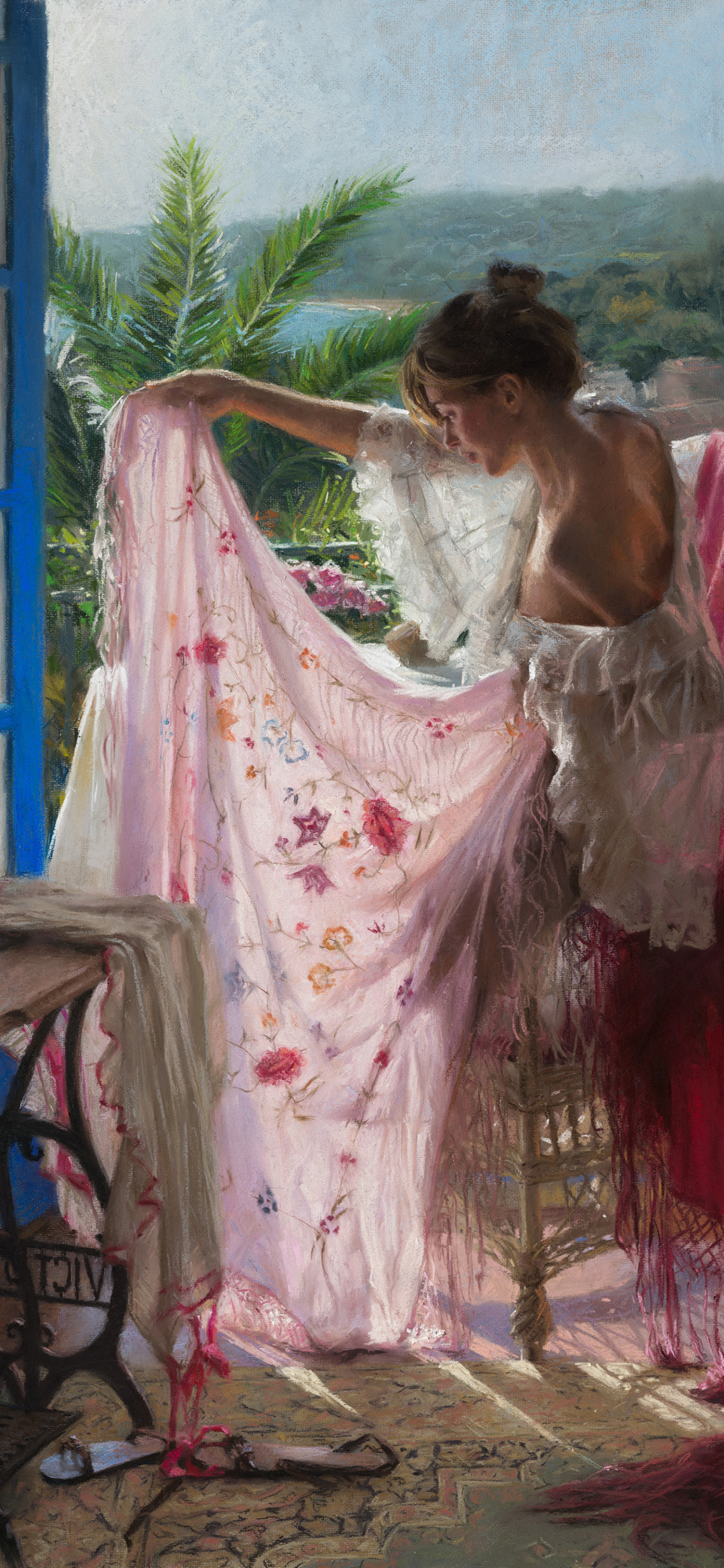 少女的油画太美了