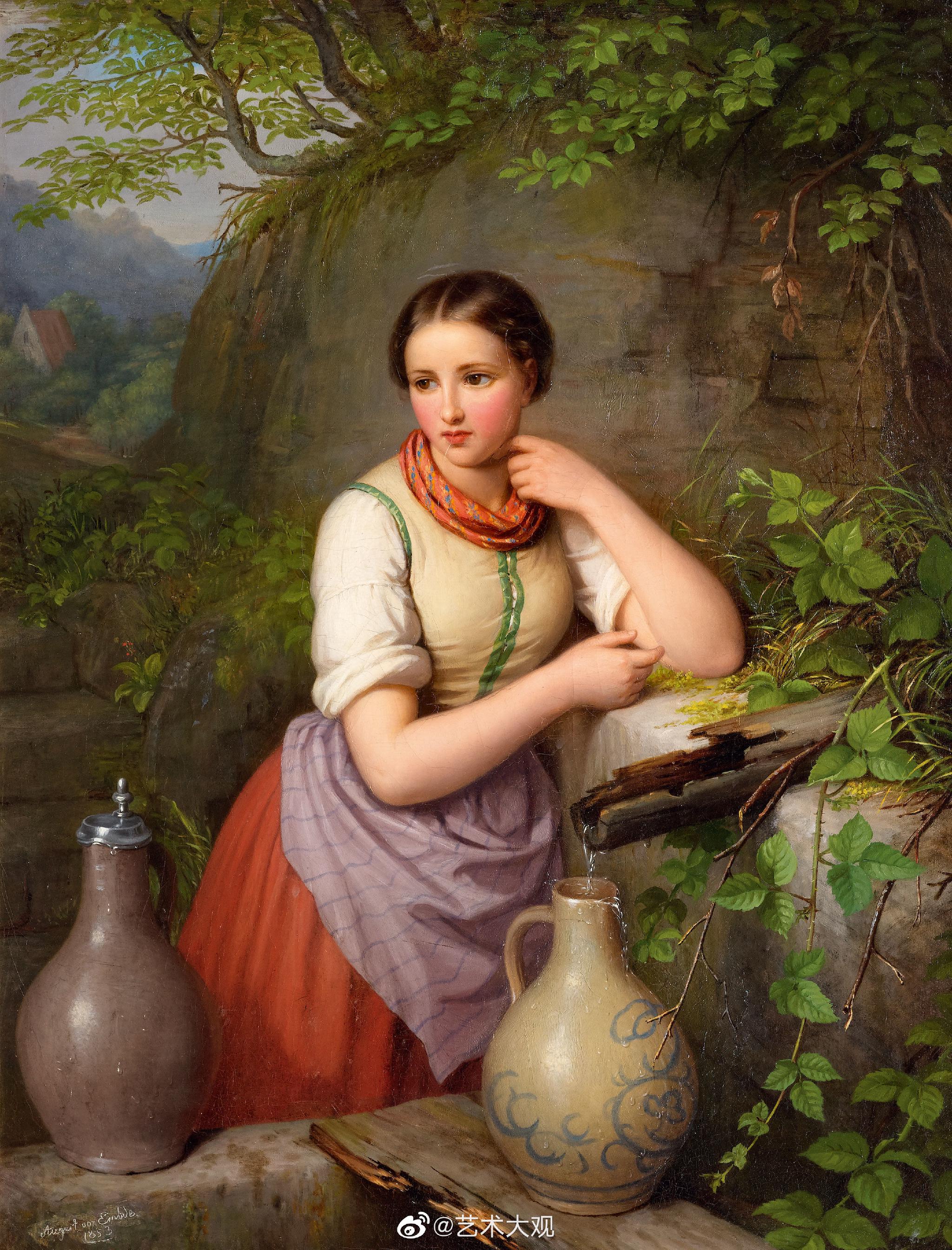 德国艺术家august von der embde人物肖像油画专辑