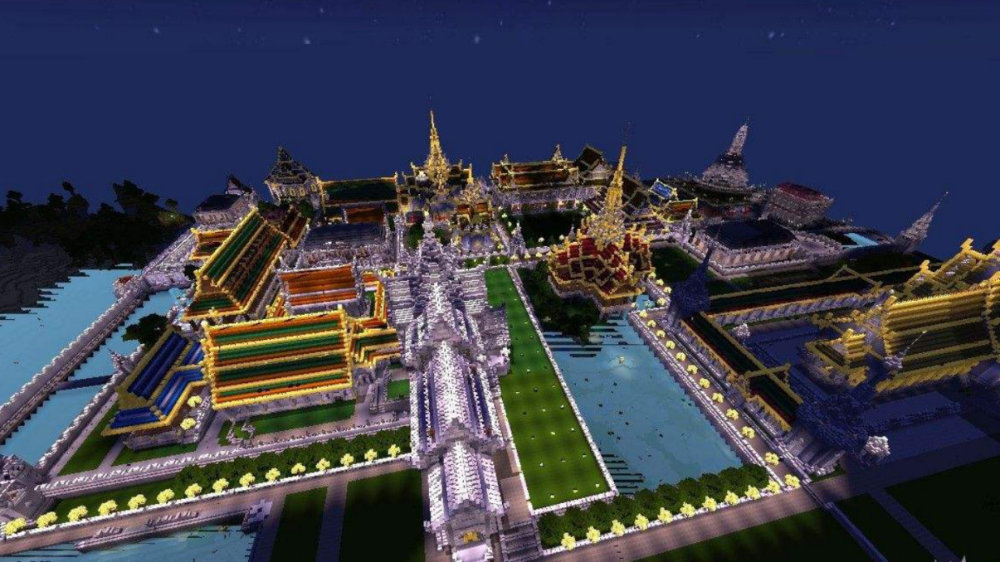 《迷你世界》大神建筑鉴赏,中国风建筑层出不穷,故宫夜景真美