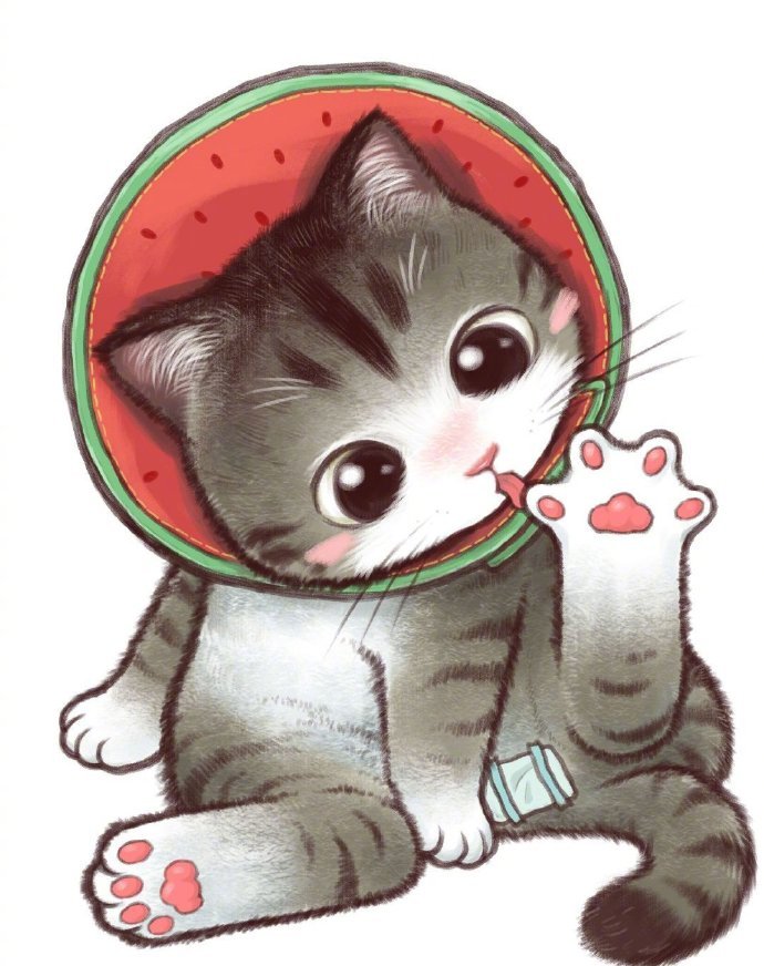 酷酷的猫咪插画系列头像