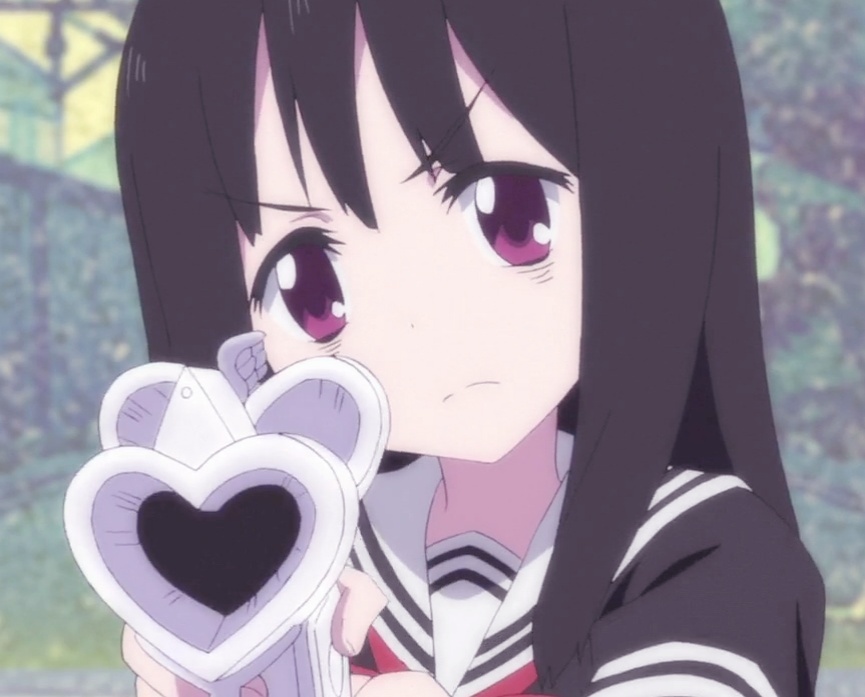 自截动漫头像|魔法少女网站朝雾彩:中学二年级学生,持有手枪型的魔杖