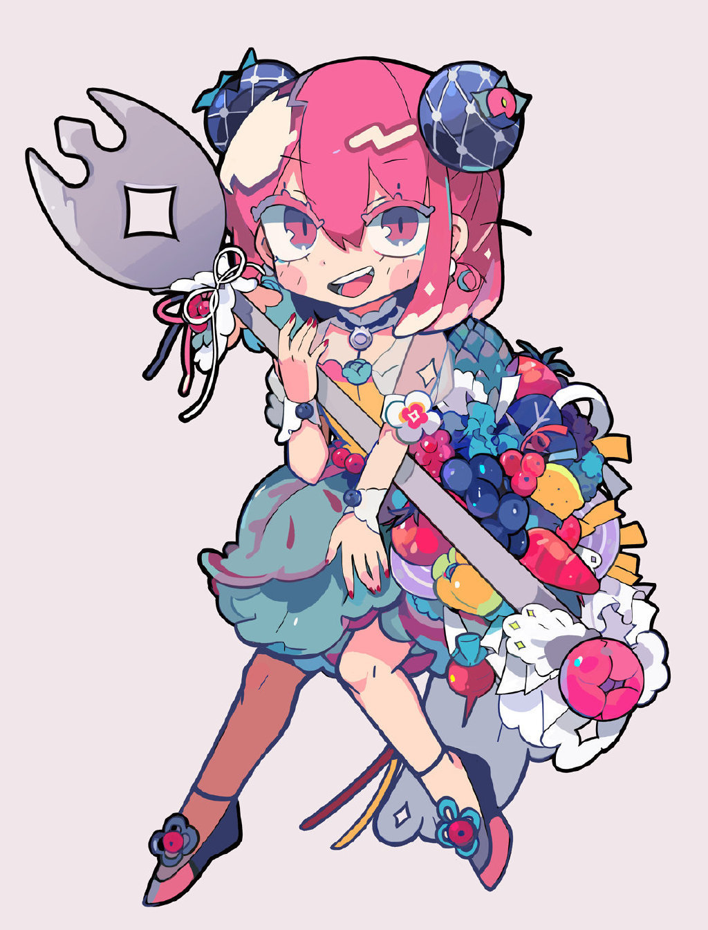 插画师寺田てらteradatera卡通q版人物插画用色大胆